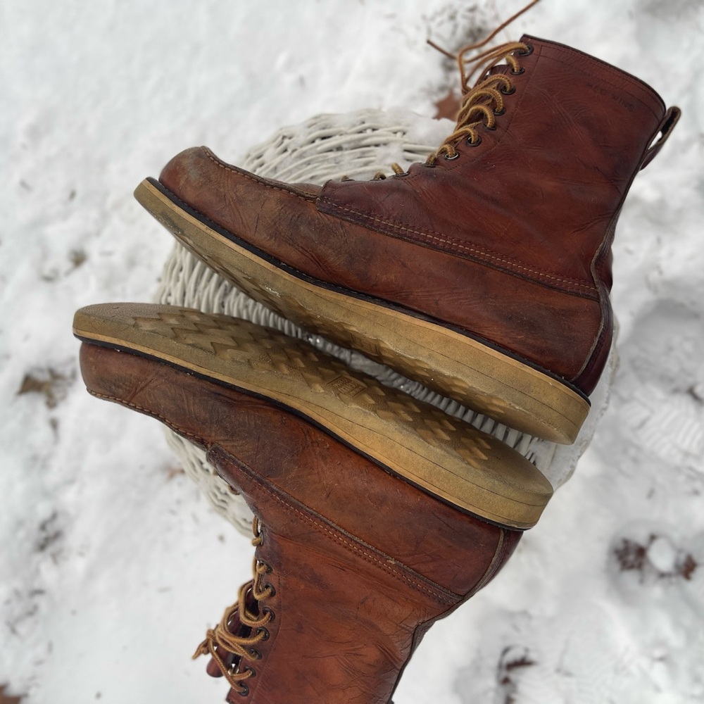 ❌SOLD❌ Vintage Red Wing Irish Setter Moc Toe Work Boots Combat Leather 60s 12 - Picture 5 of 15